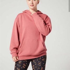 Wear It To Heart Driver Relaxed Over Sized Hoodie In Rose Blush Size S NWT